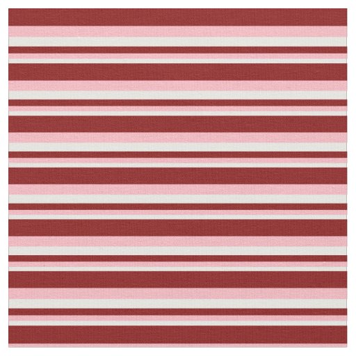 Mint Cream, Light Pink, and Maroon Lines Fabric