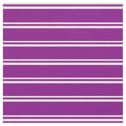 Mint Cream & Purple Stripes/Lines Pattern Fabric