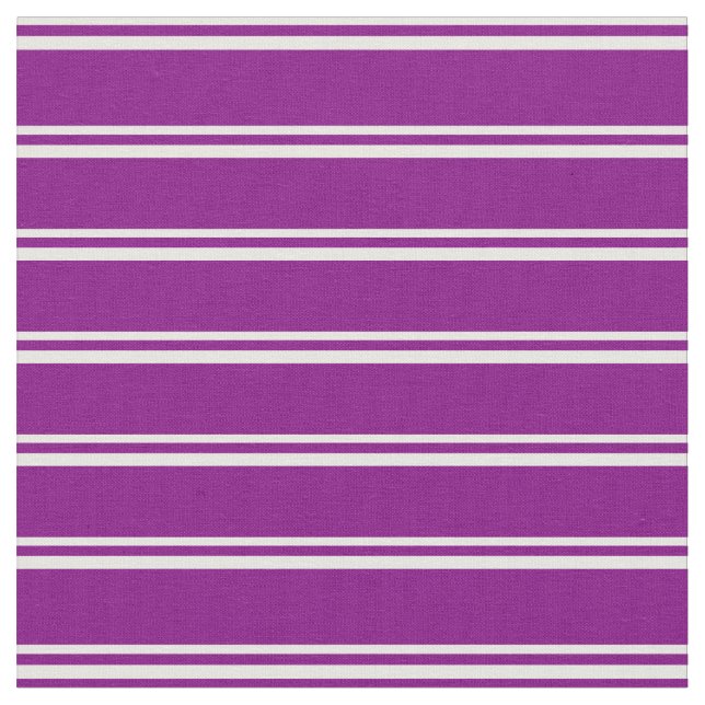 Mint Cream & Purple Stripes/Lines Pattern Fabric (Close Up)