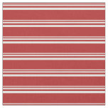 [ Thumbnail: Mint Cream & Red Colored Striped/Lined Pattern Fabric ]