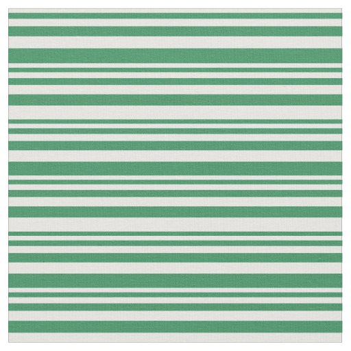 Mint Cream & Sea Green Striped/Lined Pattern Fabric