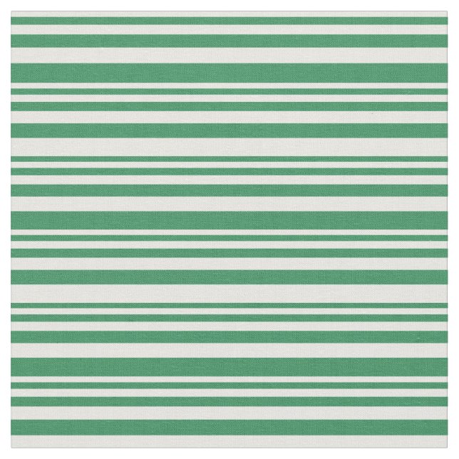 Mint Cream & Sea Green Striped/Lined Pattern Fabric (Close Up)