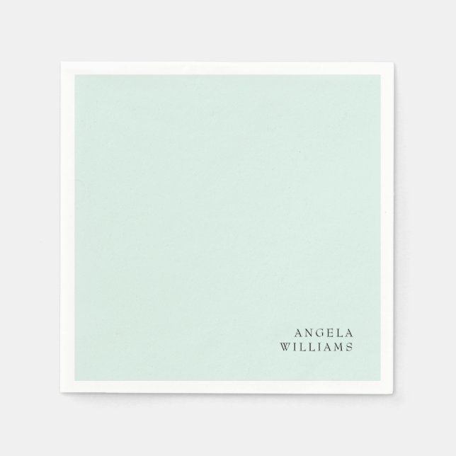 Mint Custom Cocktail Napkins (Front)