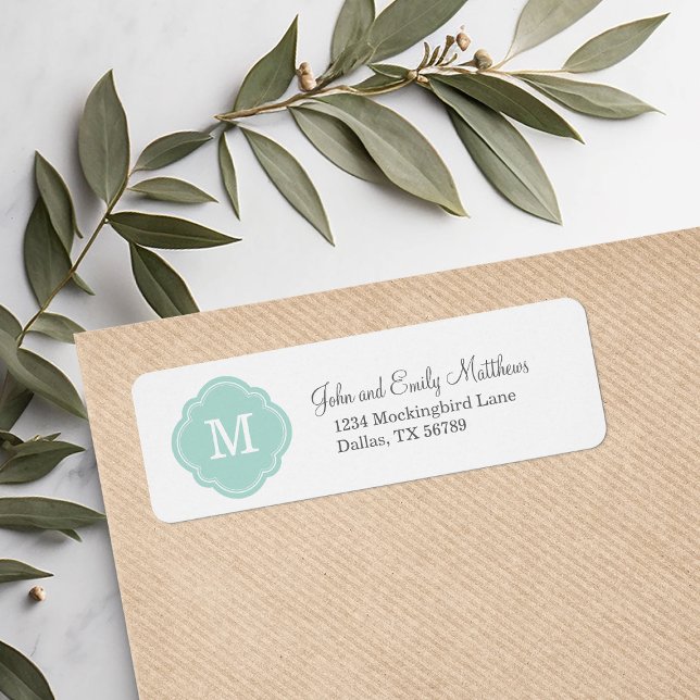 Mint Custom Personalized Monogram Label (Creator Uploaded)