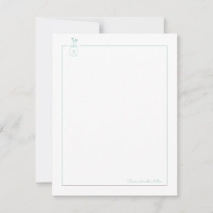 Mint Cute Hearts Mason Jar Personal Stationery Note Card