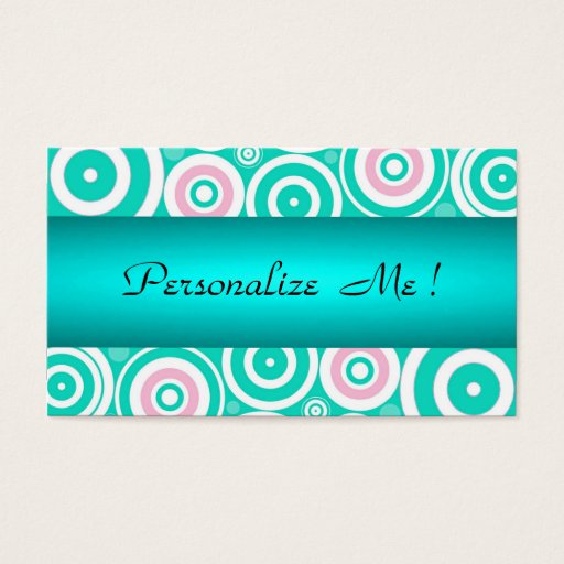 Customizable Mint Cute Trendy Green Girly Wedding Polka Dots Business Cards
