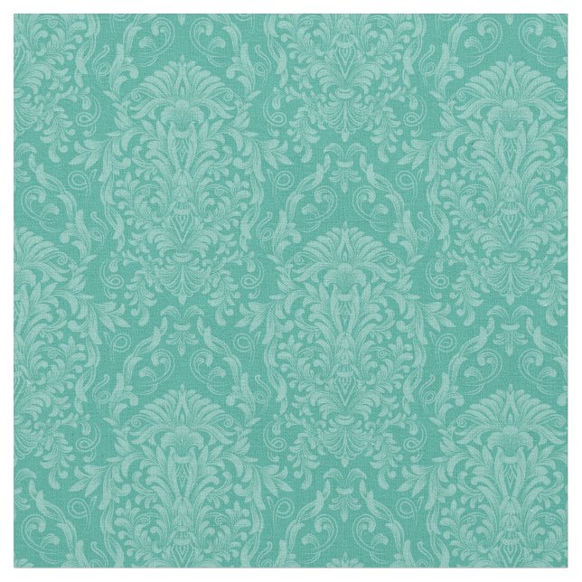Mint Damask Fabric (Close Up)