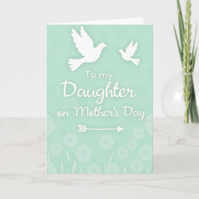 Mint Daughters Day Birds Card (Front)