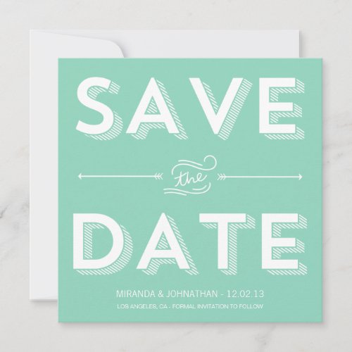 Mint Design Photo Save The Date Invites