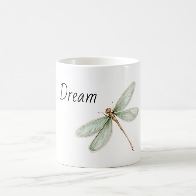 Mint Dream Dragonfly Coffee Mug (Center)