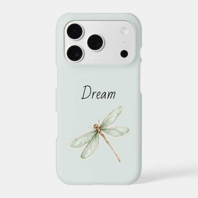 Mint Dream Dragonfly iPhone Case (Back)