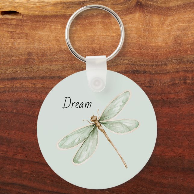 Mint Dream Dragonfly Keychain (Front)