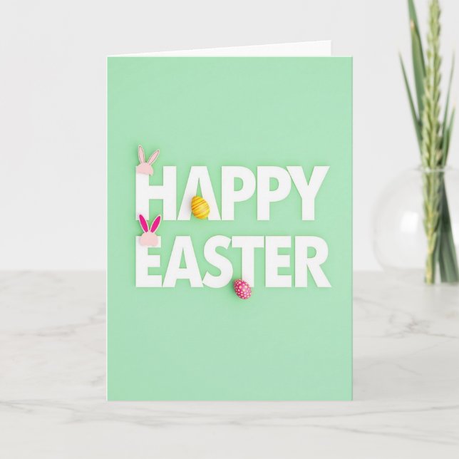 Mint Easter Fun Graphic Card (Front)