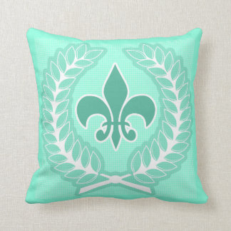 Mint Fleur De Lis Pillow