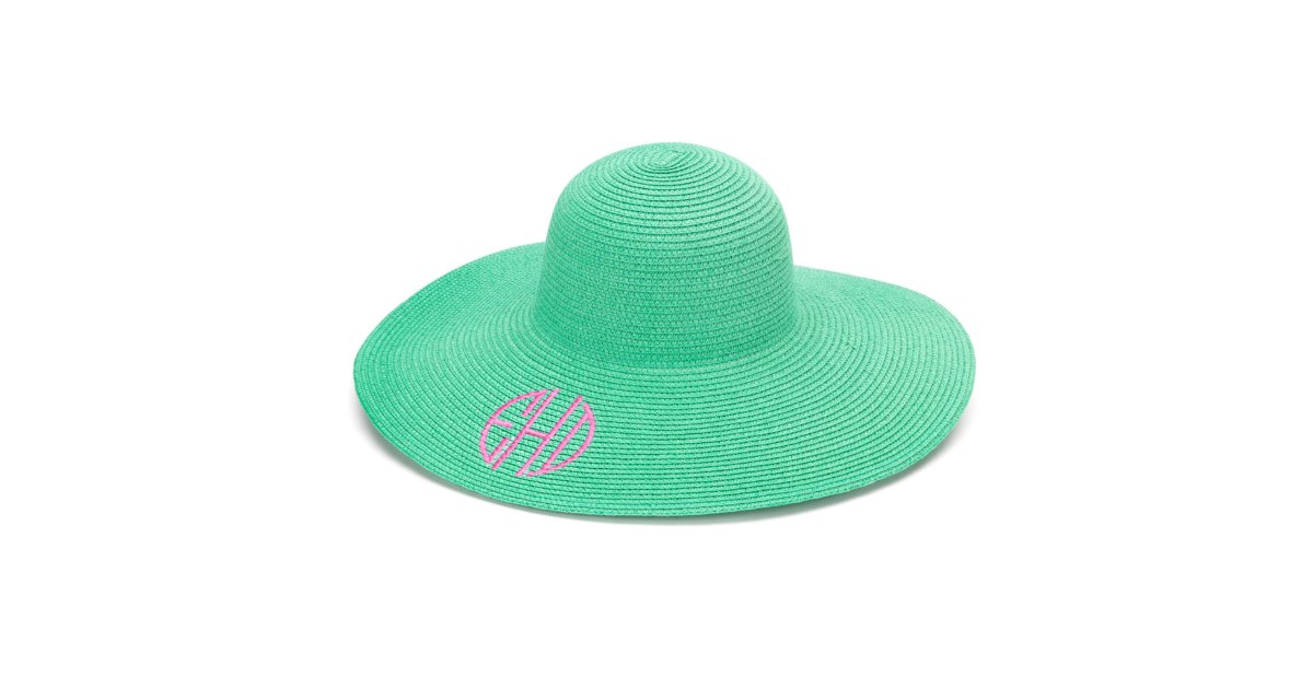 Monogrammed Sun Hat (Mint)