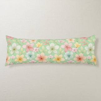 Mint Floral Body Pillow