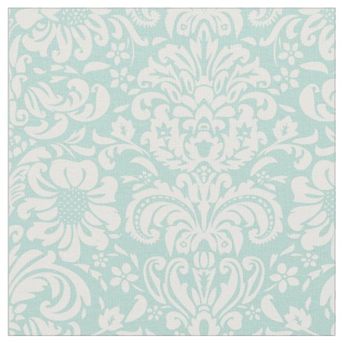 Mint Floral Damask Fabric