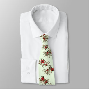 Mint Funny Ladybug Couple for man Neck Tie