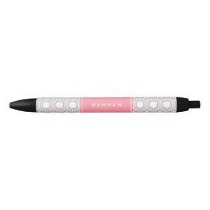 Mint Geometric Pattern Monogram Pen