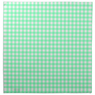 Mint Gingham Napkins