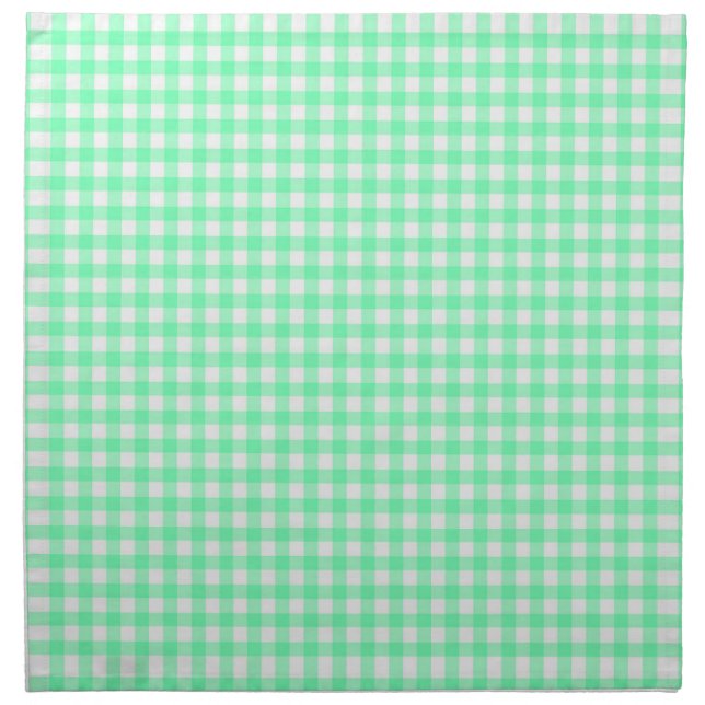Mint Gingham Napkins (Front)
