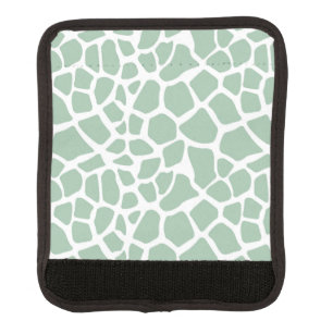 Mint Giraffe Print Luggage Handle Wrap
