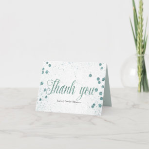 Mint Glam Confetti Dots Thank you