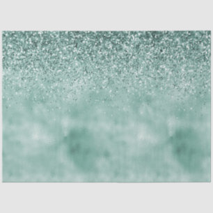 Mint Glam Glitter Glitz Tissue Paper