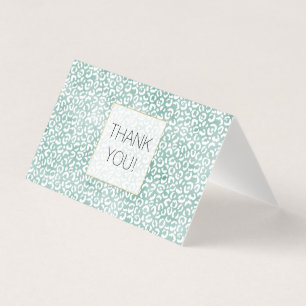 Mint Glam Leopard Print Thank you