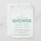 Mint Glitter Look Bridal Shower -4.5" x 6.25"