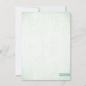 Mint Glitter Look Bridal Shower -4.5" x 6.25" Invitation (Back)