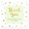 Mint Gold Baby Shower Thank You Favor Sticker
