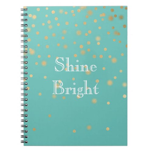 Mint Gold Confetti Notebook