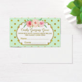 Mint Gold Dots Baby Shower Candy Guessing Game (Desk)
