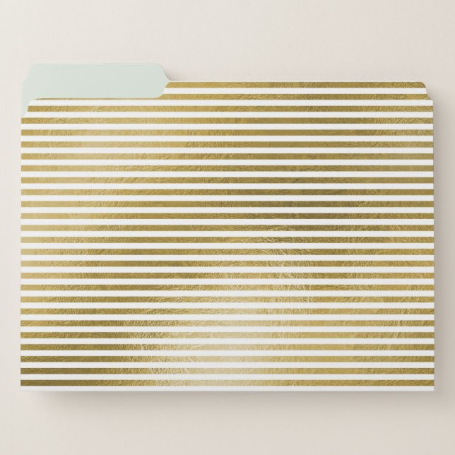 Mint & Gold File Folders (Front Left)