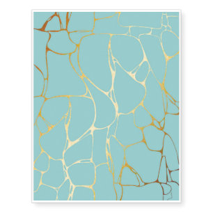 mint,gold,marbled,modern,trendy,chic,beautiful,ele temporary tattoos