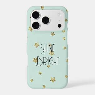 Mint Gold Stars iPhone 17 Pro Case