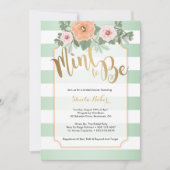 Mint & Gold Wedding Shower Invitation - Mint to Be (Front)