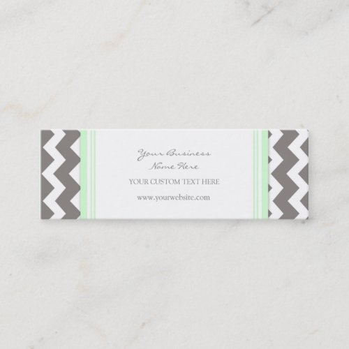Mint Gray Chevron Retro Business Cards