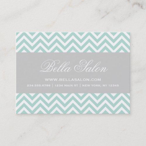 Mint &amp; Gray Modern Chevron Stripes Business Card Templates