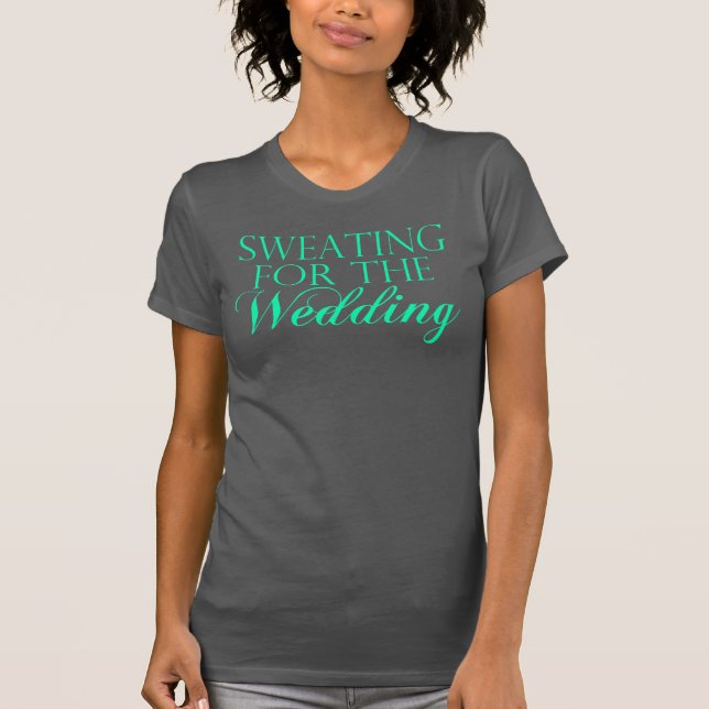 Mint & Gray Sweating For The Wedding. Singlet T-Shirt (Front)