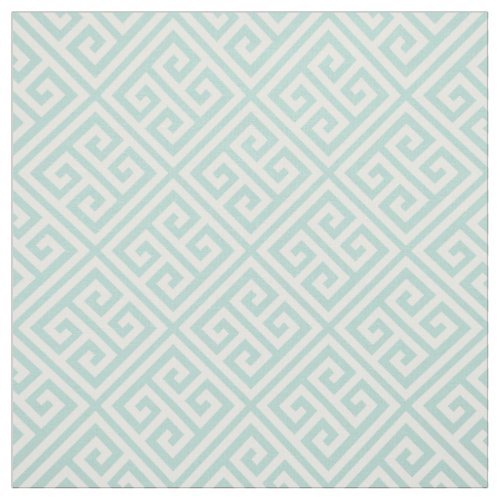 Mint Greek Key Fabric