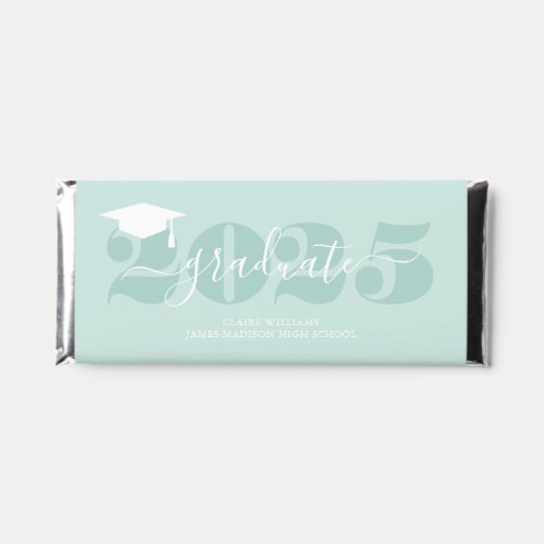 Mint Green 2024 Graduate Custom Graduation Photo Hershey Bar Favors