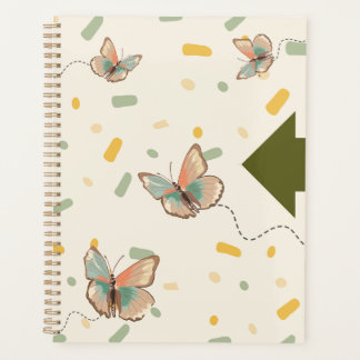 Mint Green Aesthetic Butterfly Planner Notebook