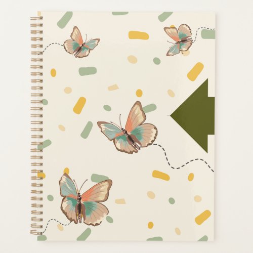 Mint Green Aesthetic Butterfly Planner Notebook
