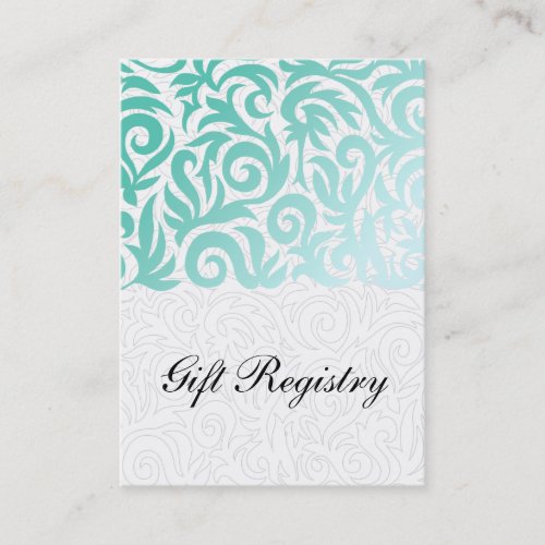 aqua  Gift registry  Cards Business Cards