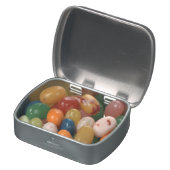 Mint Green and Gold Moroccan Wedding Favor Jelly Belly Candy Tin (Opened)