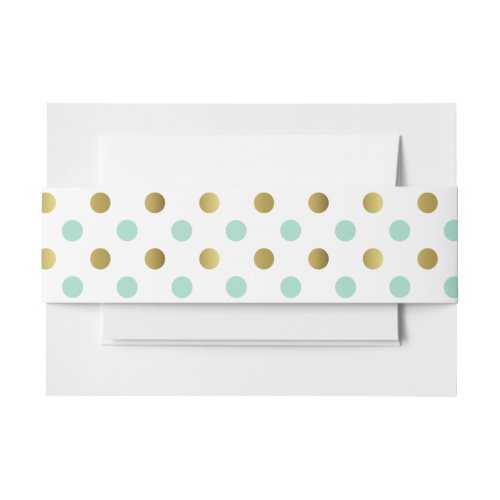 Mint Green and Gold Polka Dot Wedding Belly Band