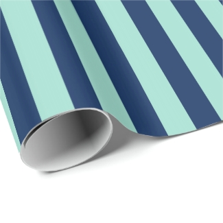 Mint Green and Navy Stripes
