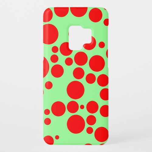 Mint Green and Red Randomized Polkadot Pattern Case_Mate Samsung Galaxy S9 Case